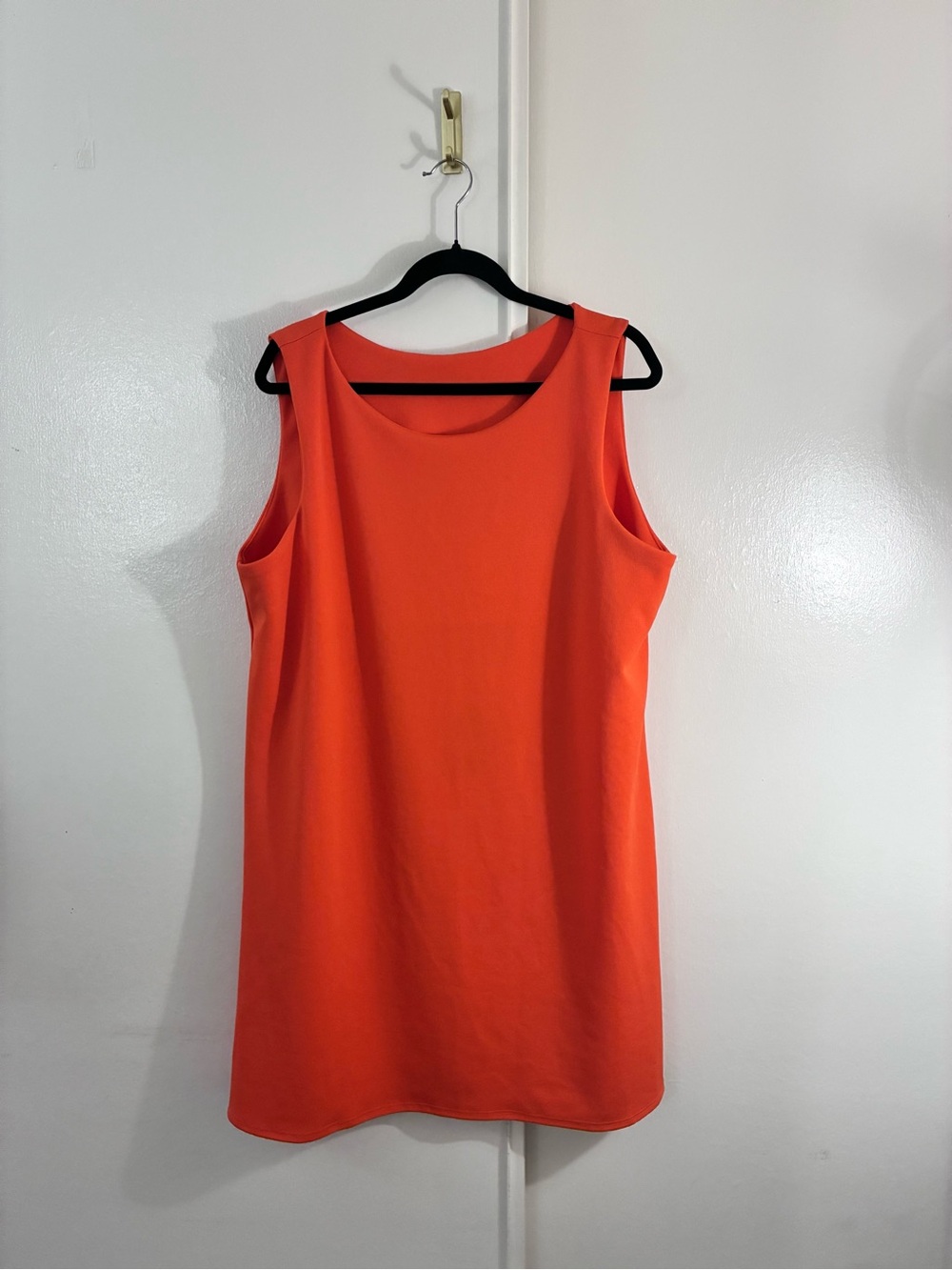 Sleeveless Orange Shift Dress